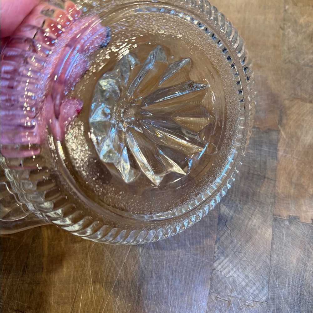 Vintage Clear Glass Lemon Citrus Juicer Classic Home Dining Reamer - Picture 3 of 13